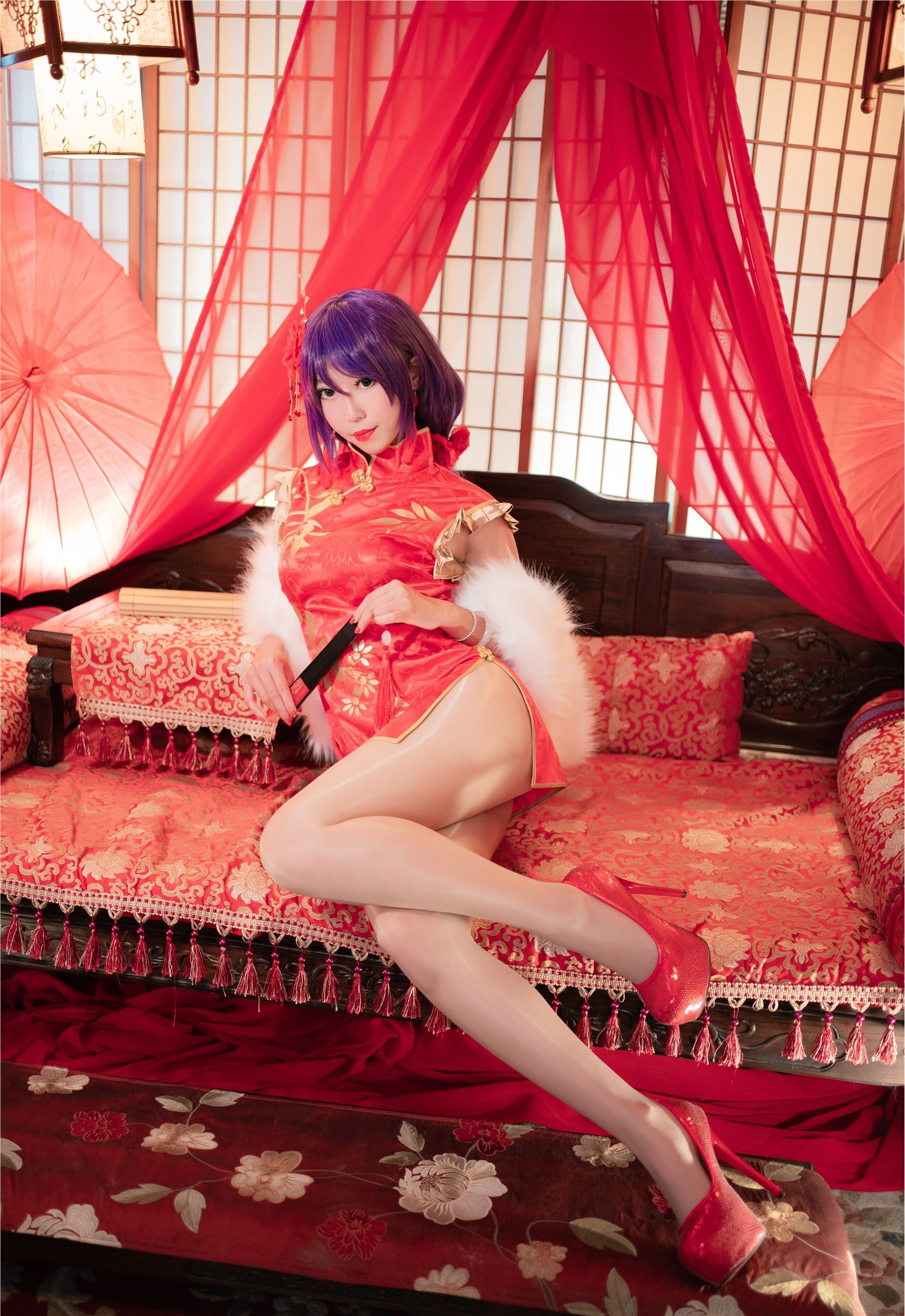 Money cool NO.015 Kaohsiung red cheongsam(11)